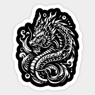 Chinese dragon tattoo Sticker